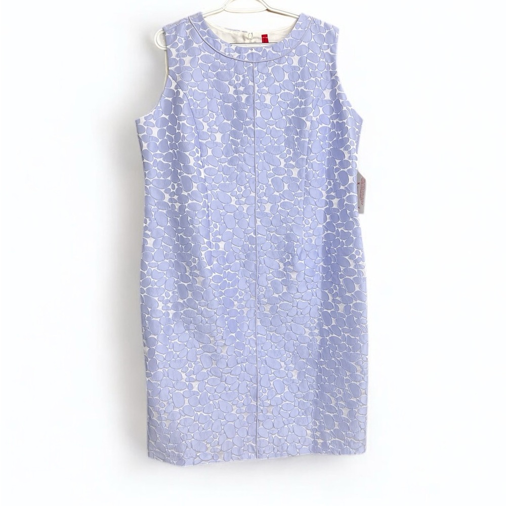 IC by Connie K Sleeveless Jacquard‎ Textured Dress Periwinkle Blue size XL
